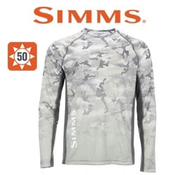 Simms Challenger Solar Tech Jersey, Hex Flo Camo Steel