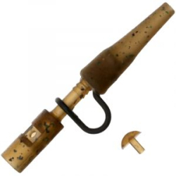 Клипса безопасная Carp Pro Metallic Lead Clips+Tail Rubbers Camo c фиксатором 5шт