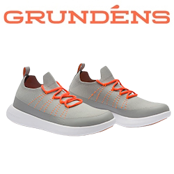 Grundens Sea Knit Boat Shoe, Grey Mist