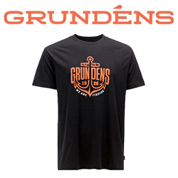 Grundens Logo Anchor SS T-Shirt, Black