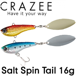 Crazee Salt Spin Tail 16