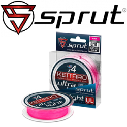 Sprut Keitaro Ultra Light Braided Line x4 95m Pink