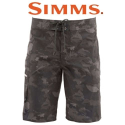 Simms Tumunu Board Short Print, Hex Flo Camo Carbon