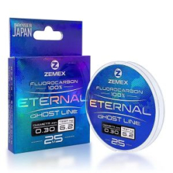 Леска флюорокарбон Zemex Eternal 100% Fluorocarbon 25m, d 0.16 mm, 2.1 kg, clear