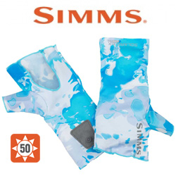 Simms SolarFlex No-Finger SunGlove Cloud Camo Blue