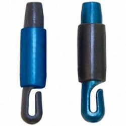 Коннектор для крепления лески к удилищу серо-синий перламутр (СТОНФ) 2,0 (уп. 10 шт.)