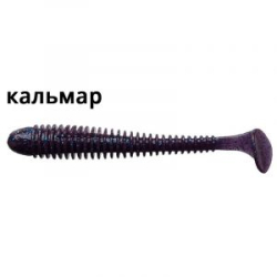 Силиконовая приманка Crazy Fish Vibro Worm 4'' 75-100-99-6 кальмар цв. Grape