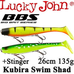 Lucky John 3D BBS Series Giant Kubira Swim Shad 10.3" +Stinger