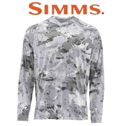 Simms Solarflex Hoody Print Cloud Camo Grey