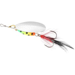 Блесна вращающаяся Mikado M-Grub с кисточкой №4 ( 13гр.) цвет SILVER/FIRETIGER (PMB-GRU-4-FT-S)