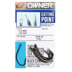 Одинарный крючок Owner Flyliner BC №2/0 6шт