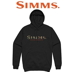 Simms Logo Hoody, Black