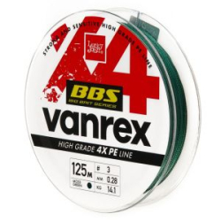 Леска плетеная Lucky John Vanrex BBS х4 Braid Moss Green 125/032
