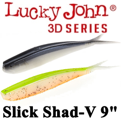 Lucky John 3D Series Slick Shad-V 9.0"