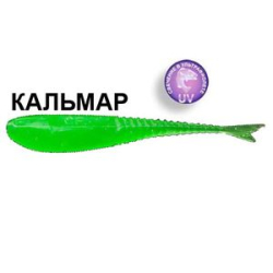 Силиконовая приманка Crazy Fish Glider 2.2" 35-55-81-6 кальмар цв. toxic green (токсичный зелёный)