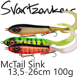 Svartzonker McTail Sink 13,5-26cm 100gr