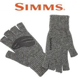 Simms Wool 1/2 Finger Glove, Steel