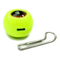 Мормыш Груз крашеный разборная чебурашка "ШАР" 2 гр., цвет 12-желтый люминофор GCR(B)C-02-12 10 шт