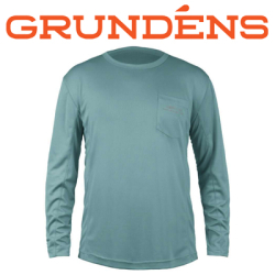 Grundens Fish Head Long Sleeve Shirt Dusty Turquiose