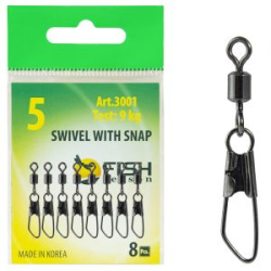 Вертлюжок с застежкой Safety, №10 (5 кг), (упак. 9 шт)