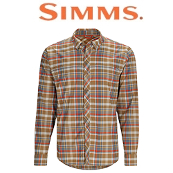 Simms BugStopper LS Shirt, Simms Chestnut Multi Plaid