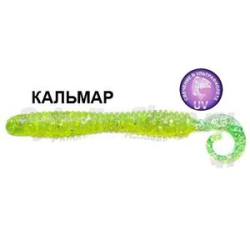 Силиконовая приманка Crazy Fish Active Slug 4" 31-100-54-6 кальмар цв. green acid (зеленая кислота)