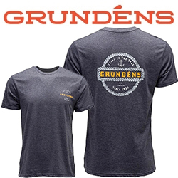 Grundens Rope Knot SS T-Shirt, Heather Charcoal