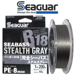 Kureha Seaguar R-18 Seabass Stealth Gray X8 200m