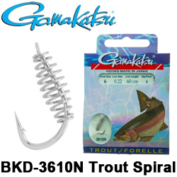 Gamakatsu BKD-3610N Trout Spiral c поводком