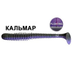 Силиконовая приманка Crazy Fish Vibro Worm 3.4" 13-85-50d-6-F кальмар цв. Northern Lights плавающая