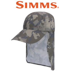 Simms Superlight Sunshield Cap, Regiment Camo Olive Drab