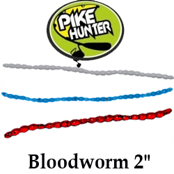 Pike Hunter Bloodworm 2"