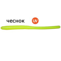 Мягкая приманка MicroFishing Trout Worm 2,25" - 12шт. Шартрез (Ультрофиолет) Чеснок