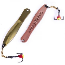 Блесна вертикальная зимняя Lucky John Walle с цепочкой и крючком 50мм цвет GC