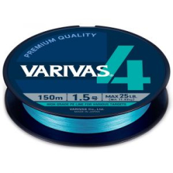 Плетеный шнур Varivas PE 4 150m 0.6 Water Blue