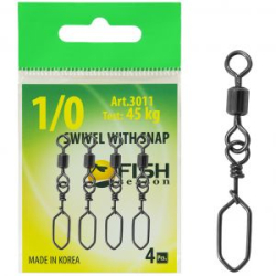 Вертлюжок с застежкой Square, №6 (13 кг), (упак. 10 шт)