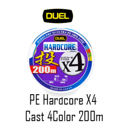 Duel PE Hardcore X4 Cast 4Color 200m