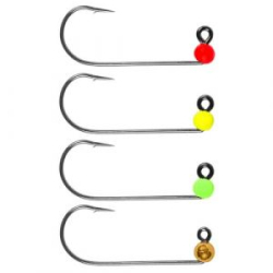 Джиг-головки Lucky John Area Trout Game вольфрам 3.0мм кр.004 MIX1 (G, R, Gr,Y) 4шт.