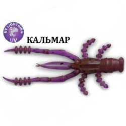 Силиконовая приманка Crazy Fish Crayfish 1.8" 26-45-12-6 кальмар цв. black/red watermelon (чёрн/красн. арбуз)
