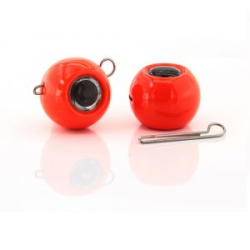 Мормыш Груз крашеный разборная чебурашка "ШАР" 5 гр., цвет 11-красный люминофор GCR(B)C-05-11 10 шт