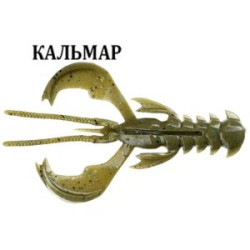 Силиконовая приманка Crazy Fish Nimble 3.2" 72-80-42-6-F кальмар цв. green pumpkin bl. (зеленая тыква син.)