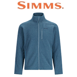 Simms Rivershed Half Zip Fleece, Neptune Heather