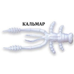 Силиконовая приманка Crazy Fish Crayfish 3" 34-75-66-6 кальмар цв. pearl snow (перламутровый снег)