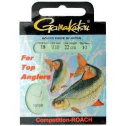 Крючок Gamakatsu BKS-1010R Roach 22см Comp №18 d поводка 0,08 (10шт.)