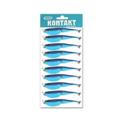 Поролоновая рыбка Контакт (двойник) 8 см. сине-черная