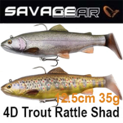 Savage Gear 4D Trout Rattle Shad 12.5cm 35g MS