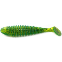 Силиконовая приманка Boroda Baits Shemaya 135 mm цв. "ЖАБЬЯ ИКРА" (Fluo Chartreuse Black Flakes)