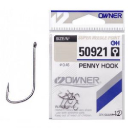 Одинарный крючок Owner 50921 Penny Hook BC №18 11шт