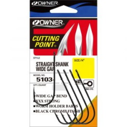 Крючок Owner Straight Shank Wide Gap BC №4/0 5шт (5103-141)