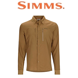 Simms Intruder BiComp Fishing Shirt, Driftwood